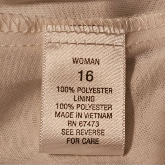 Roz & Ali Floral Lace Embroidered Fit & Flare Sleeveless Dress Boat Neck Size 16 - Picture 6 of 7